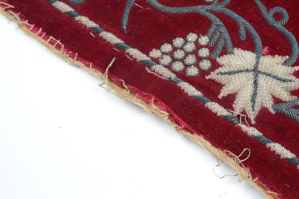 Antique Mexican Beaded Needlework Chalice Veil