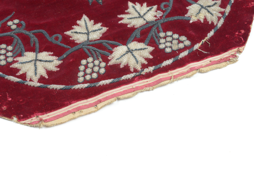 Antique Mexican Beaded Needlework Chalice Veil