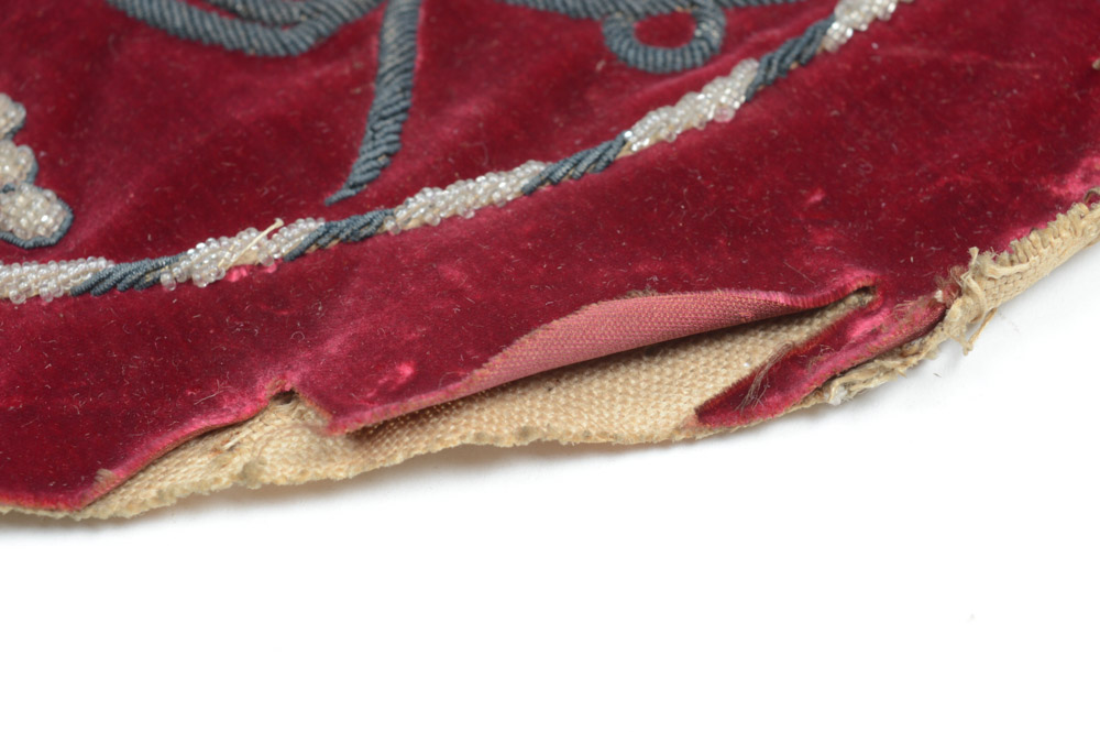 Antique Mexican Beaded Needlework Chalice Veil