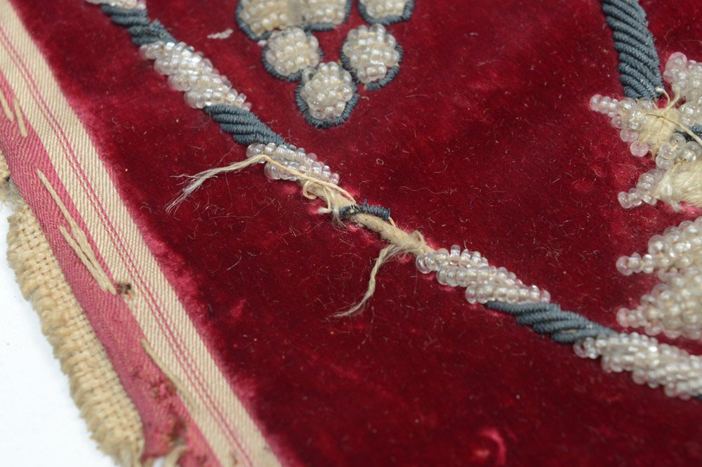 Antique Mexican Beaded Needlework Chalice Veil