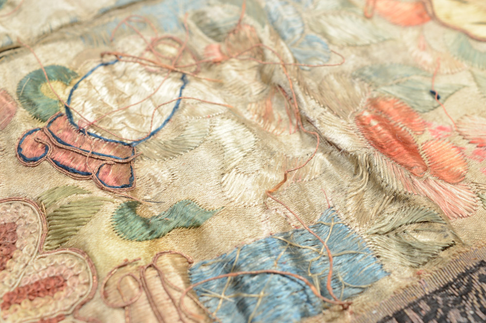 Antique Chinese Silk Embroidery Panel