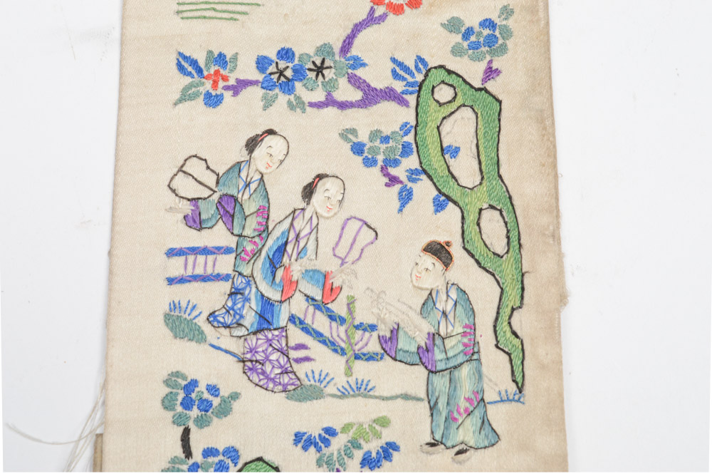 Antique Chinese Silk Embroidered Panel