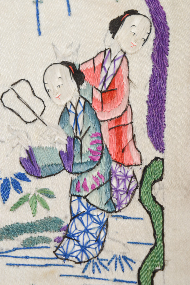 Antique Chinese Silk Embroidered Panel