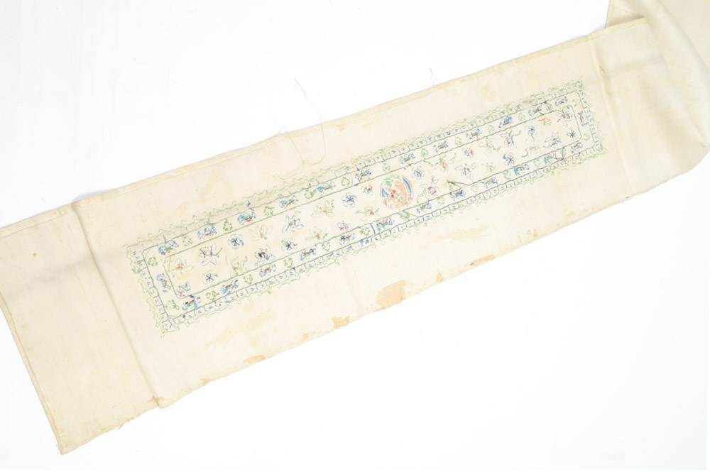 Antique Chinese Silk Embroidered Panel