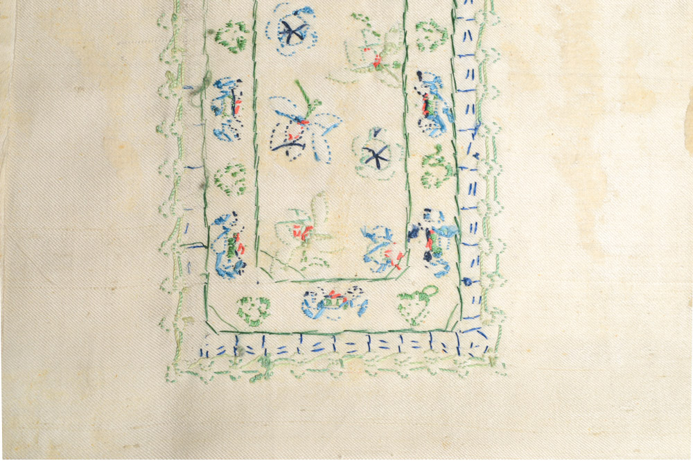 Antique Chinese Silk Embroidered Panel