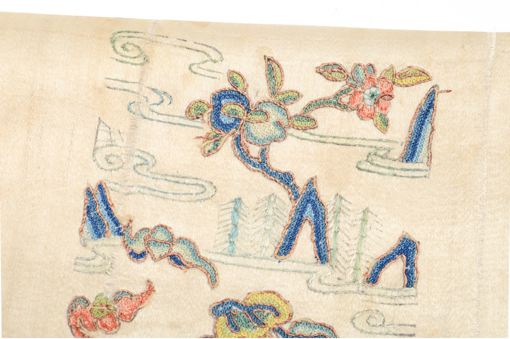 Antique Chinese Silk Embroidered Panel