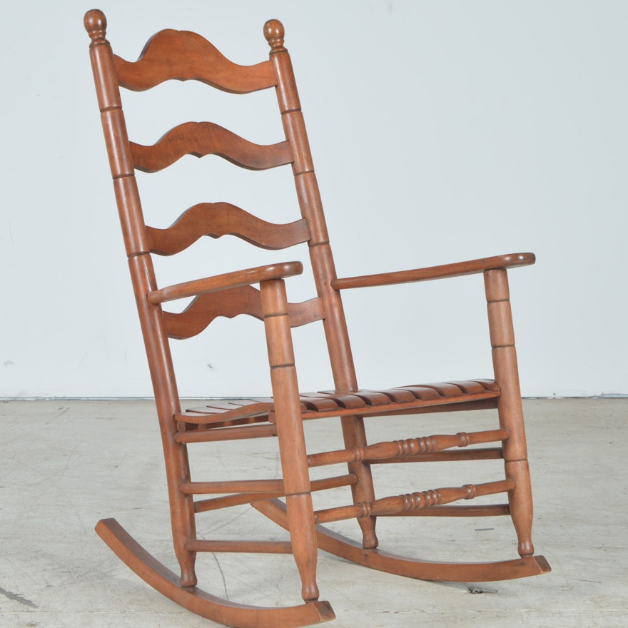 Maple Ladder-Back Rocking Chair