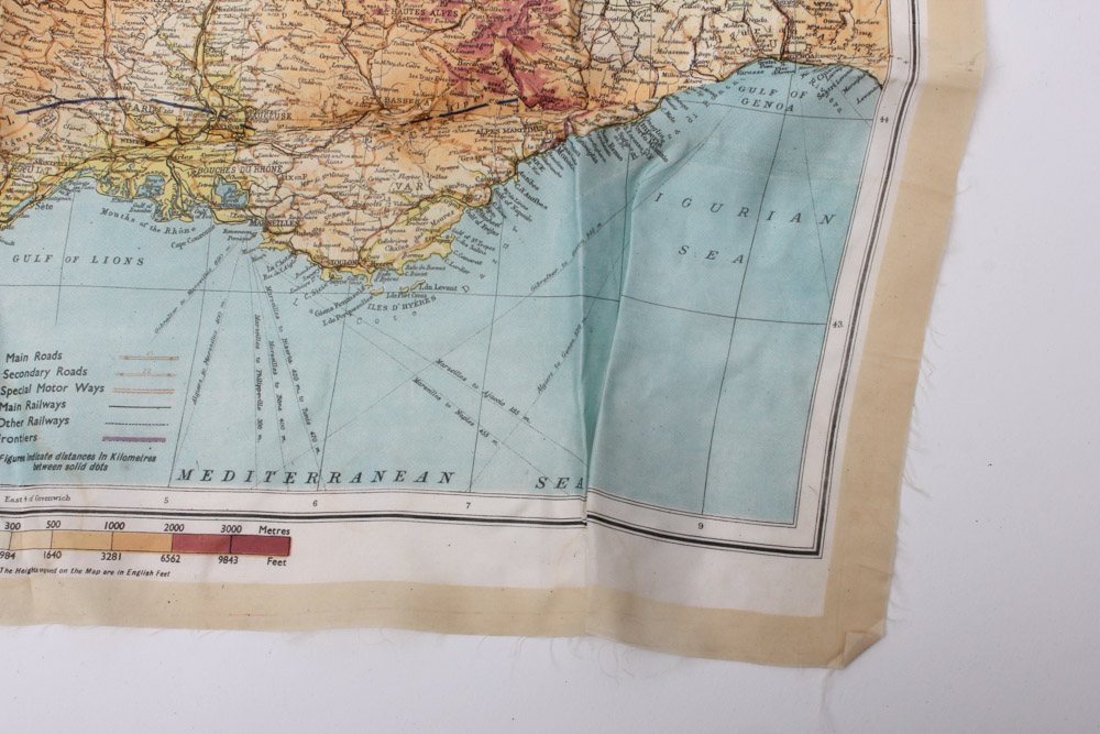 World War Two Silk Pilots Survivor Map