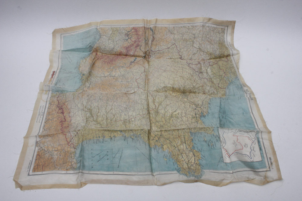 World War Two Silk Pilots Survivor Map