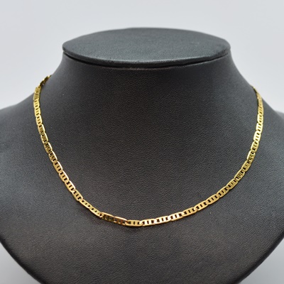 14K Yellow Gold Anchor Style Chain Necklace