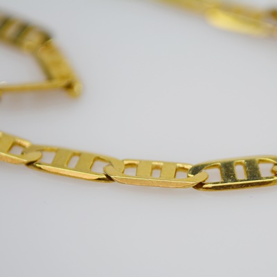 14K Yellow Gold Anchor Style Chain Necklace
