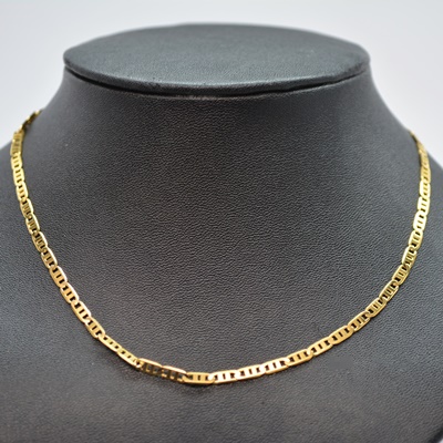 14K Yellow Gold Anchor Style Chain Necklace