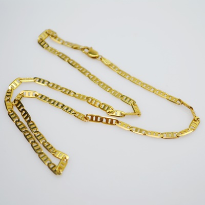 14K Yellow Gold Anchor Style Chain Necklace