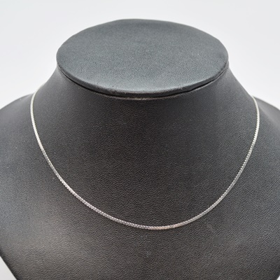 14K White Gold S-Link Chain Necklace