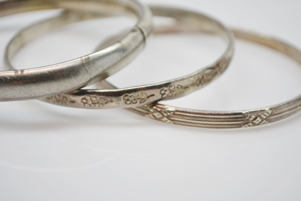 Three Sterling Silver Bangles