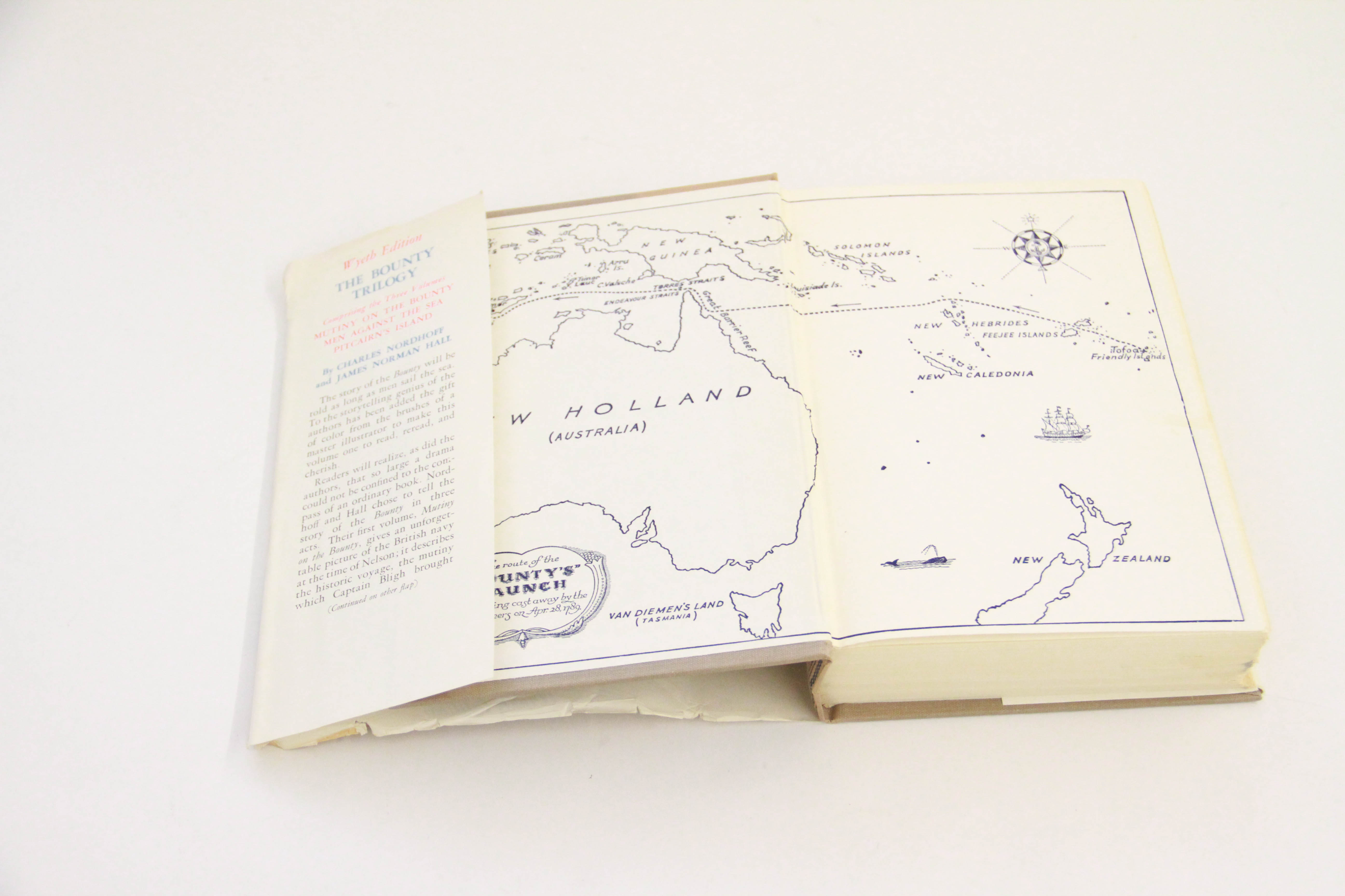1951 "The Bounty Trilogy" Wyeth Edition by Charles Nordhoff and James Norman Hall