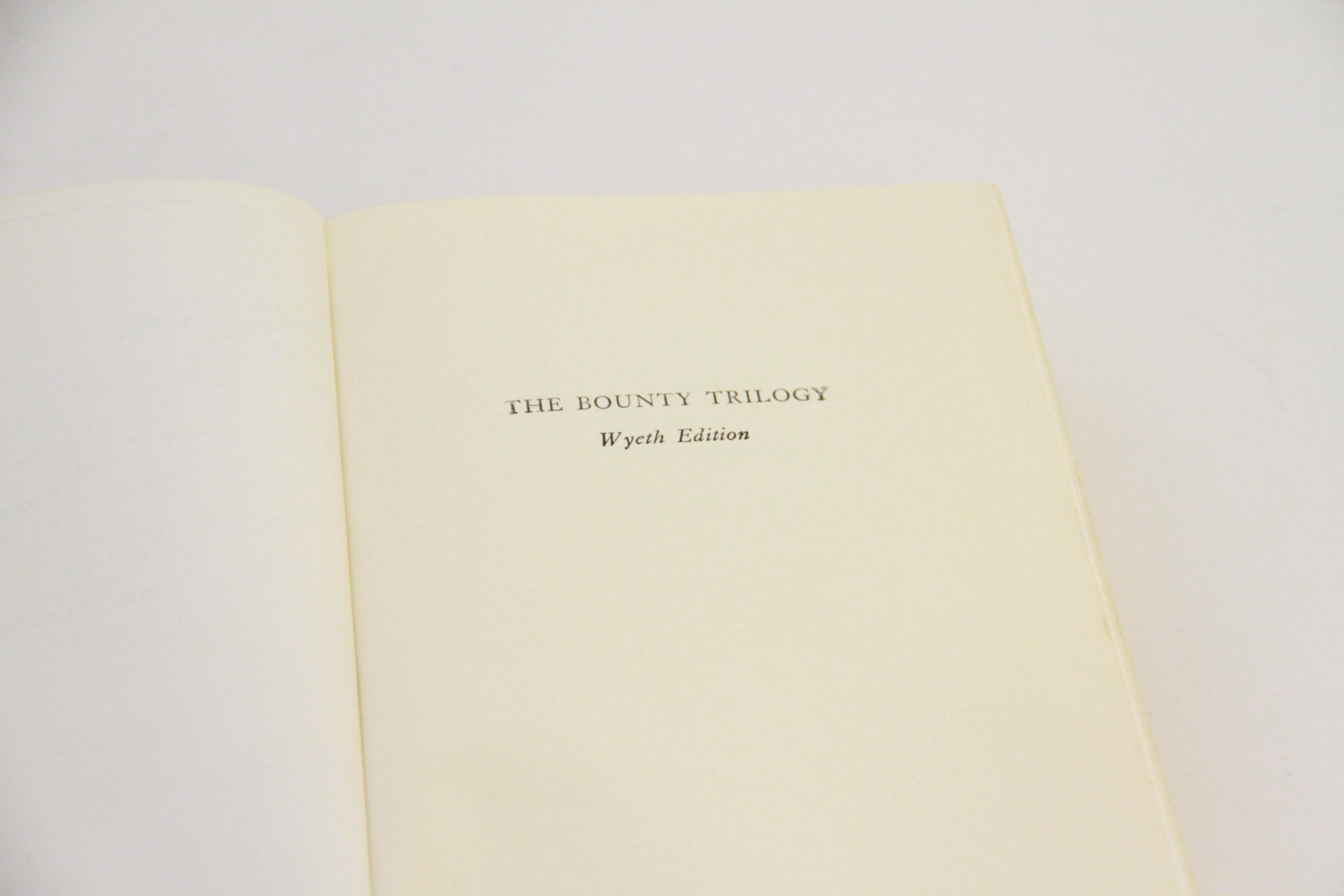 1951 "The Bounty Trilogy" Wyeth Edition by Charles Nordhoff and James Norman Hall