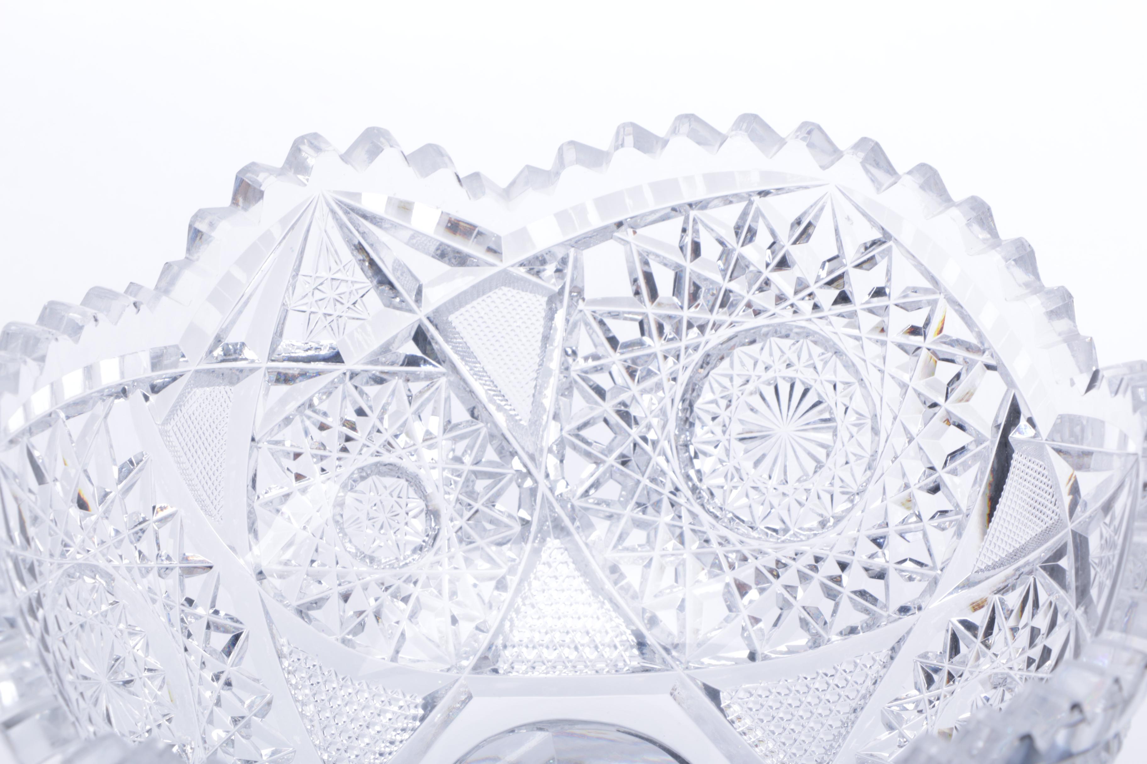 Cut Glass Footed Candy Dish