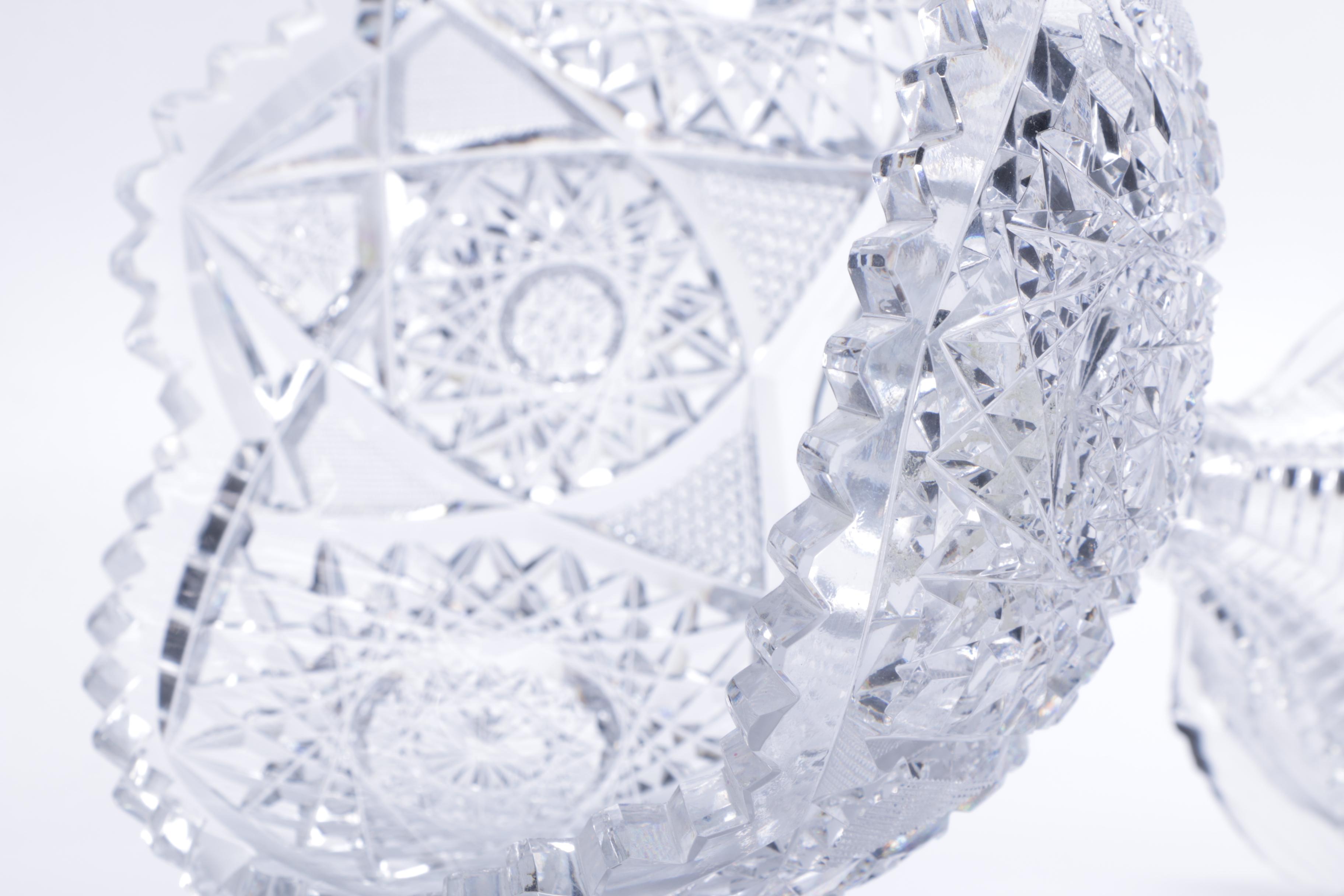 Cut Glass Footed Candy Dish