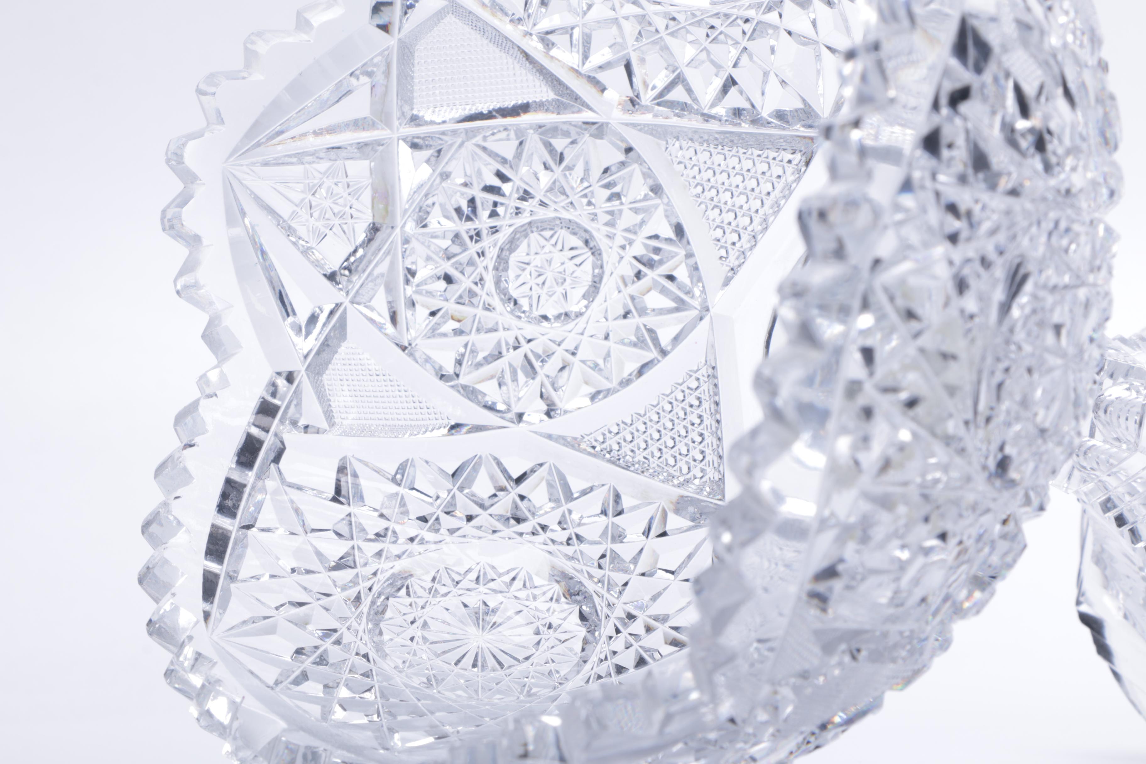 Cut Glass Footed Candy Dish