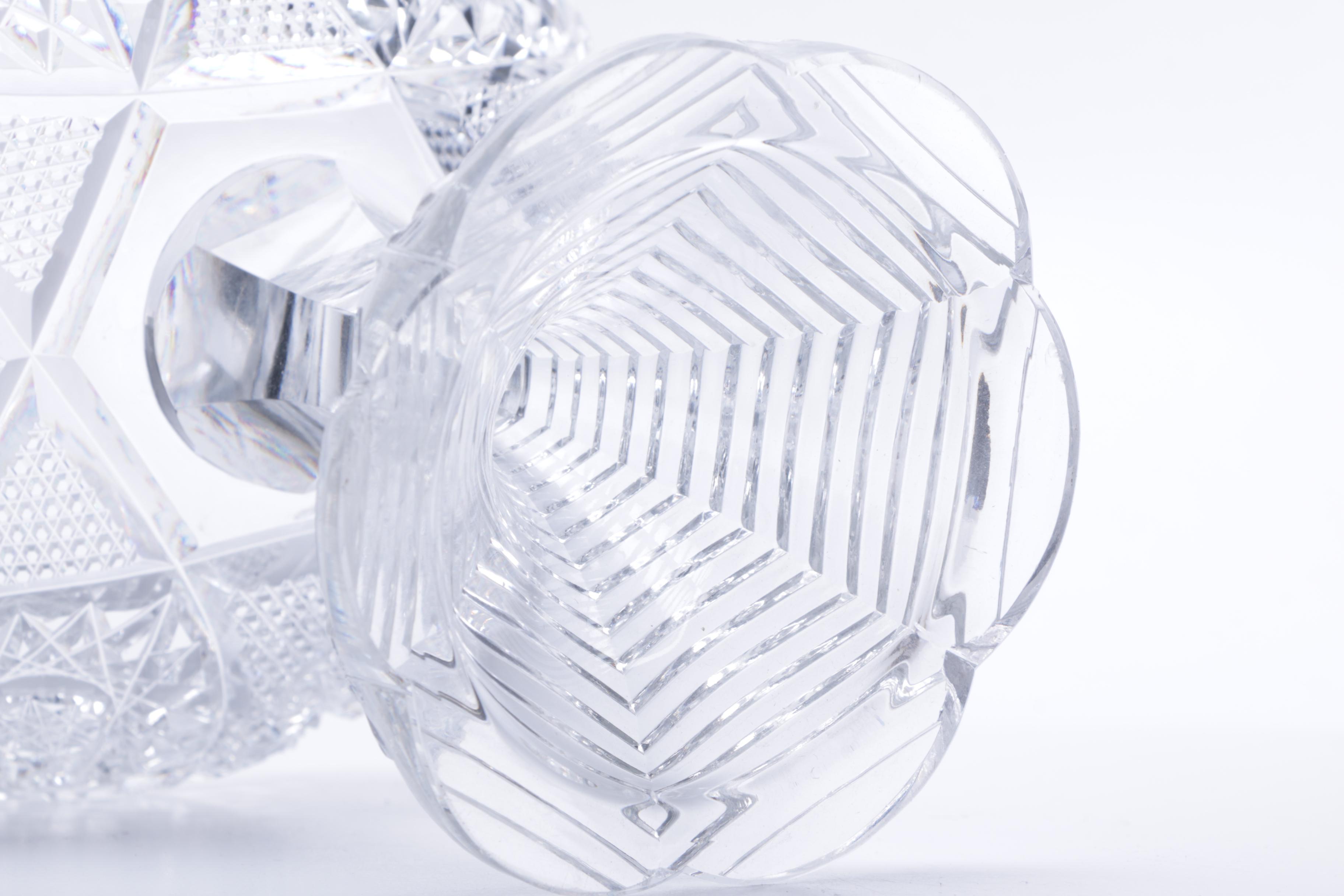 Cut Glass Footed Candy Dish