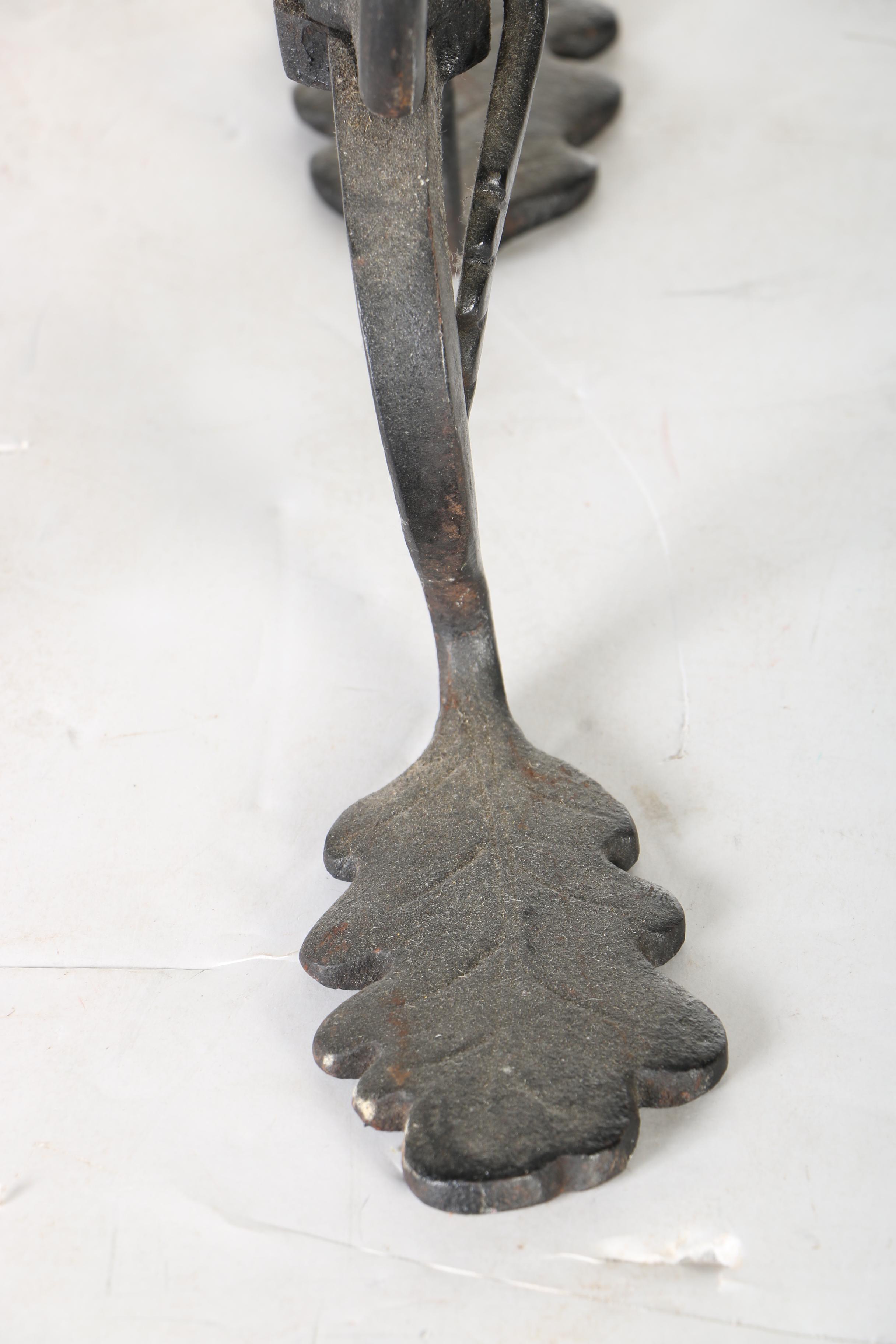 Vintage Cast Iron and Brass Andirons