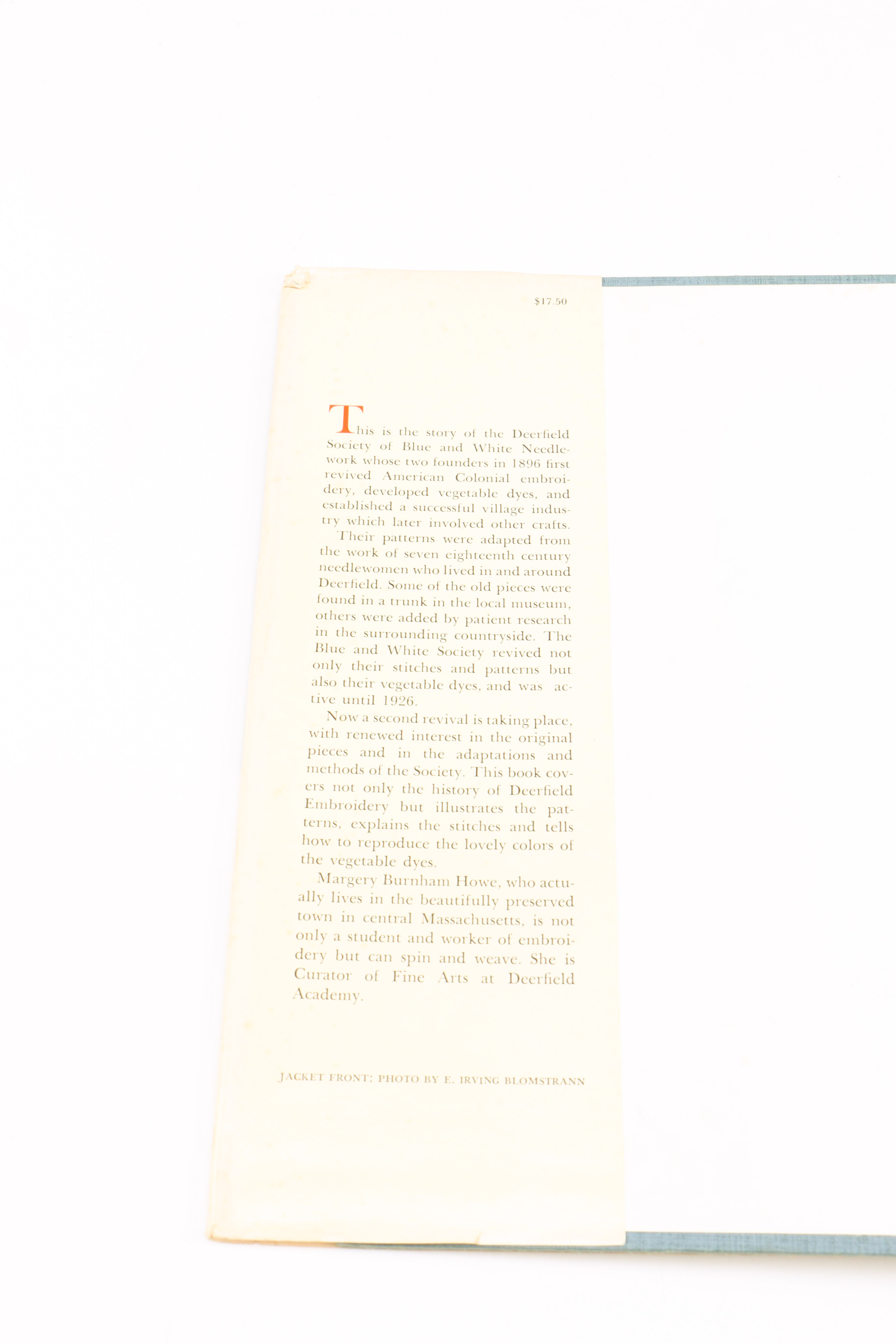 1976 "Deerfield Embroidery" by Margery Burnham Howe