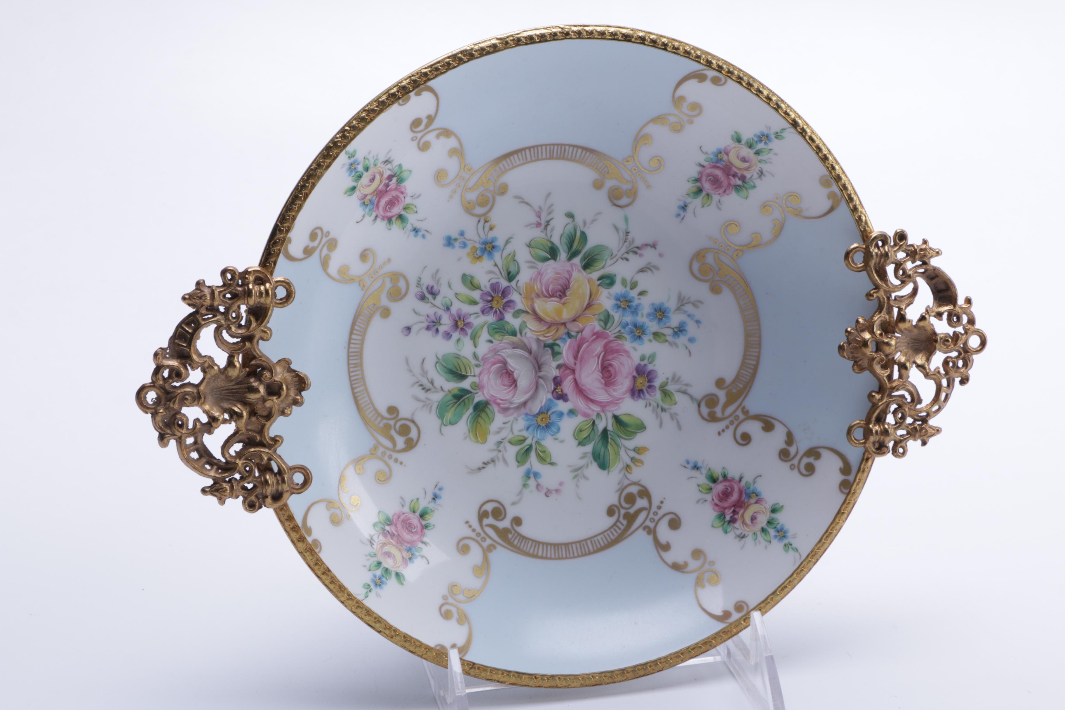 Small Hand-Painted Limoges Dish