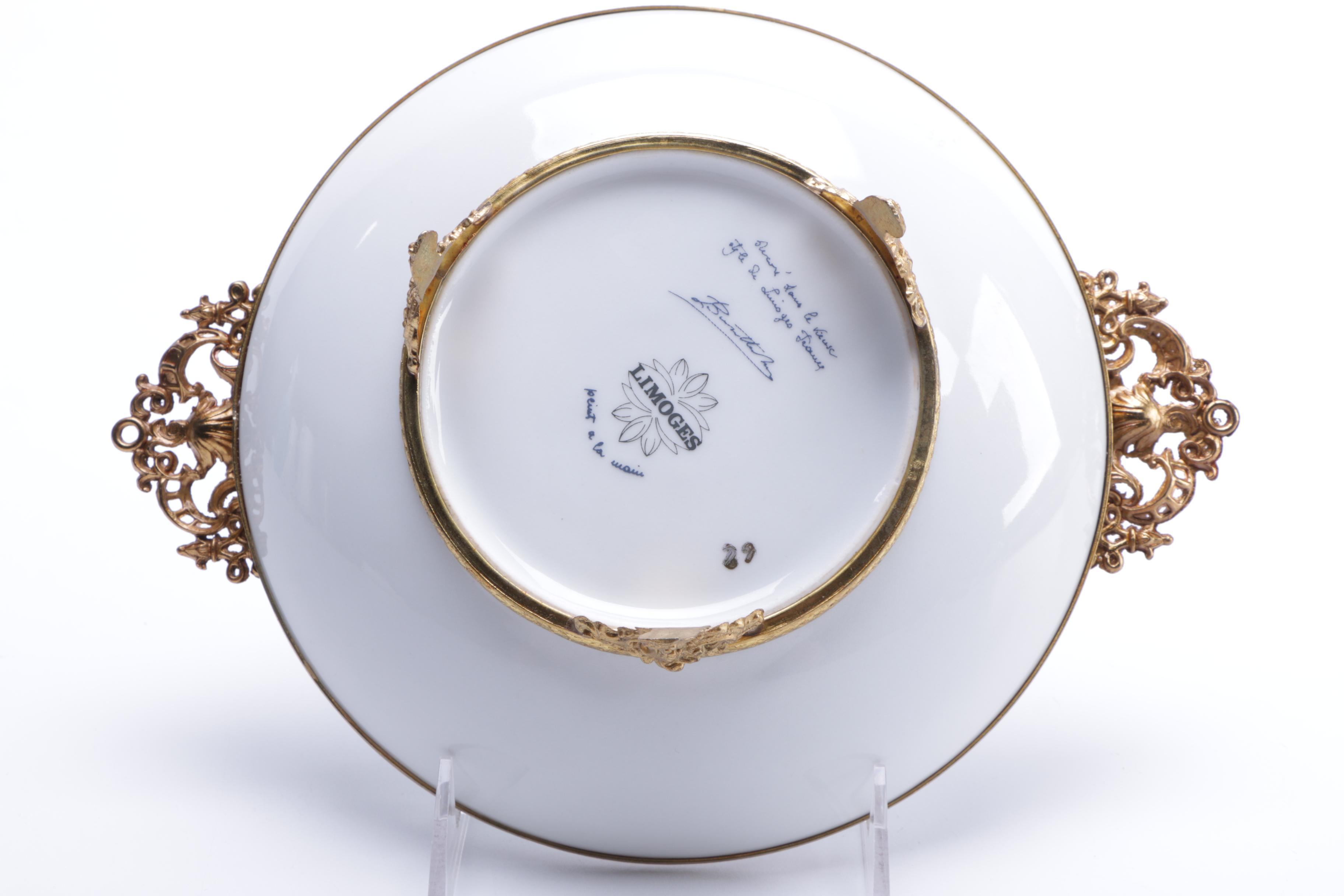 Small Hand-Painted Limoges Dish