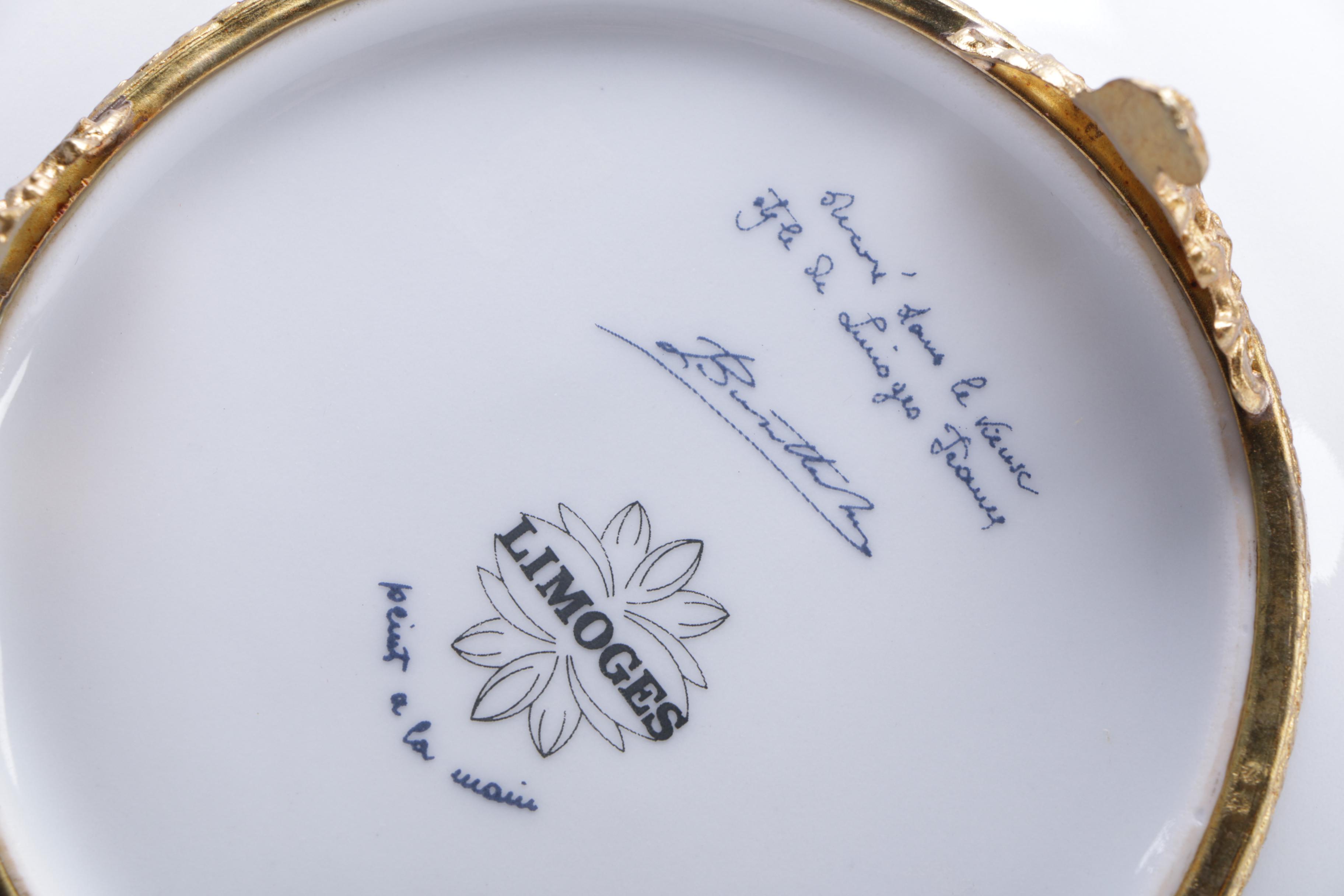 Small Hand-Painted Limoges Dish