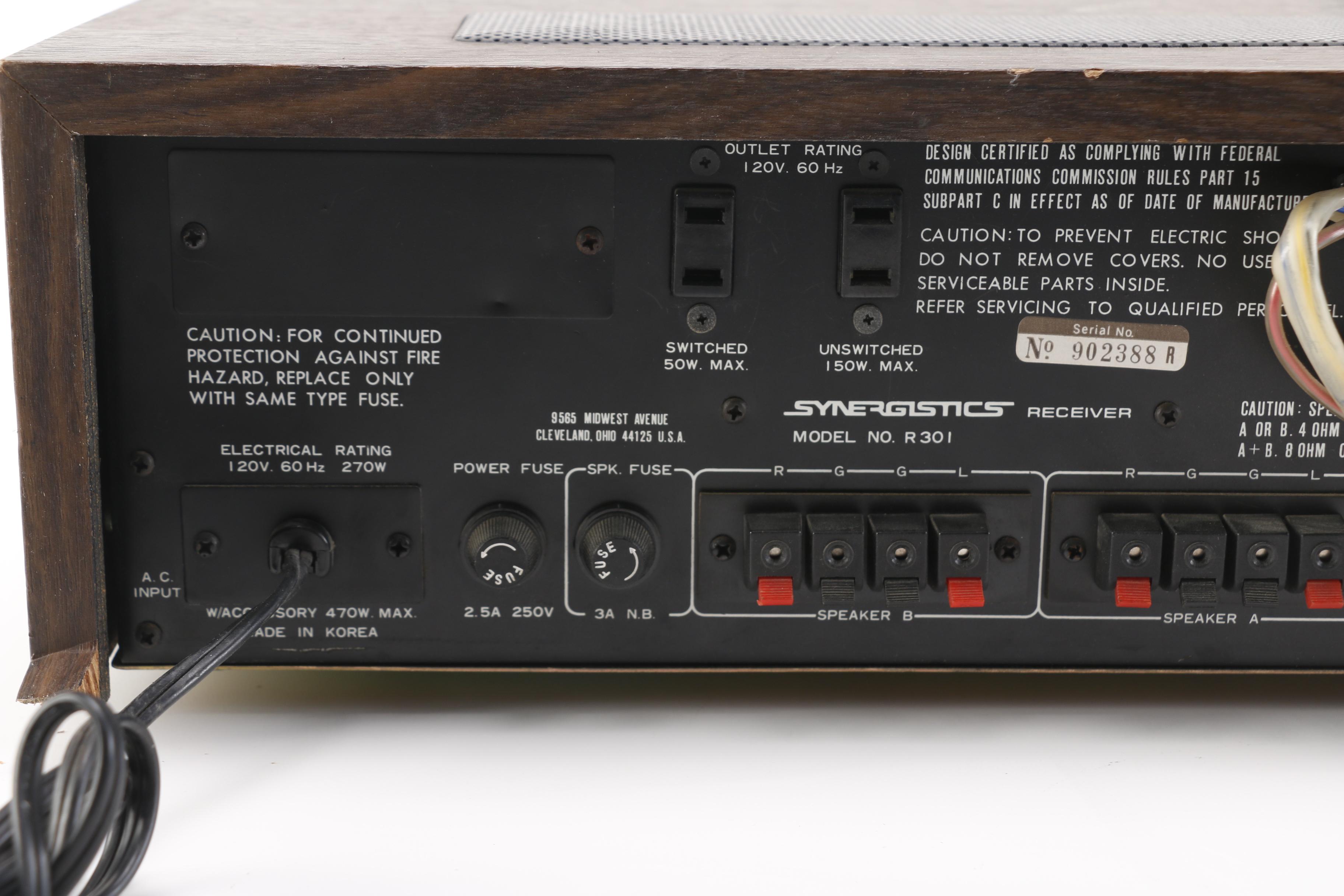 Technics Turntable and Synergistics Receiver