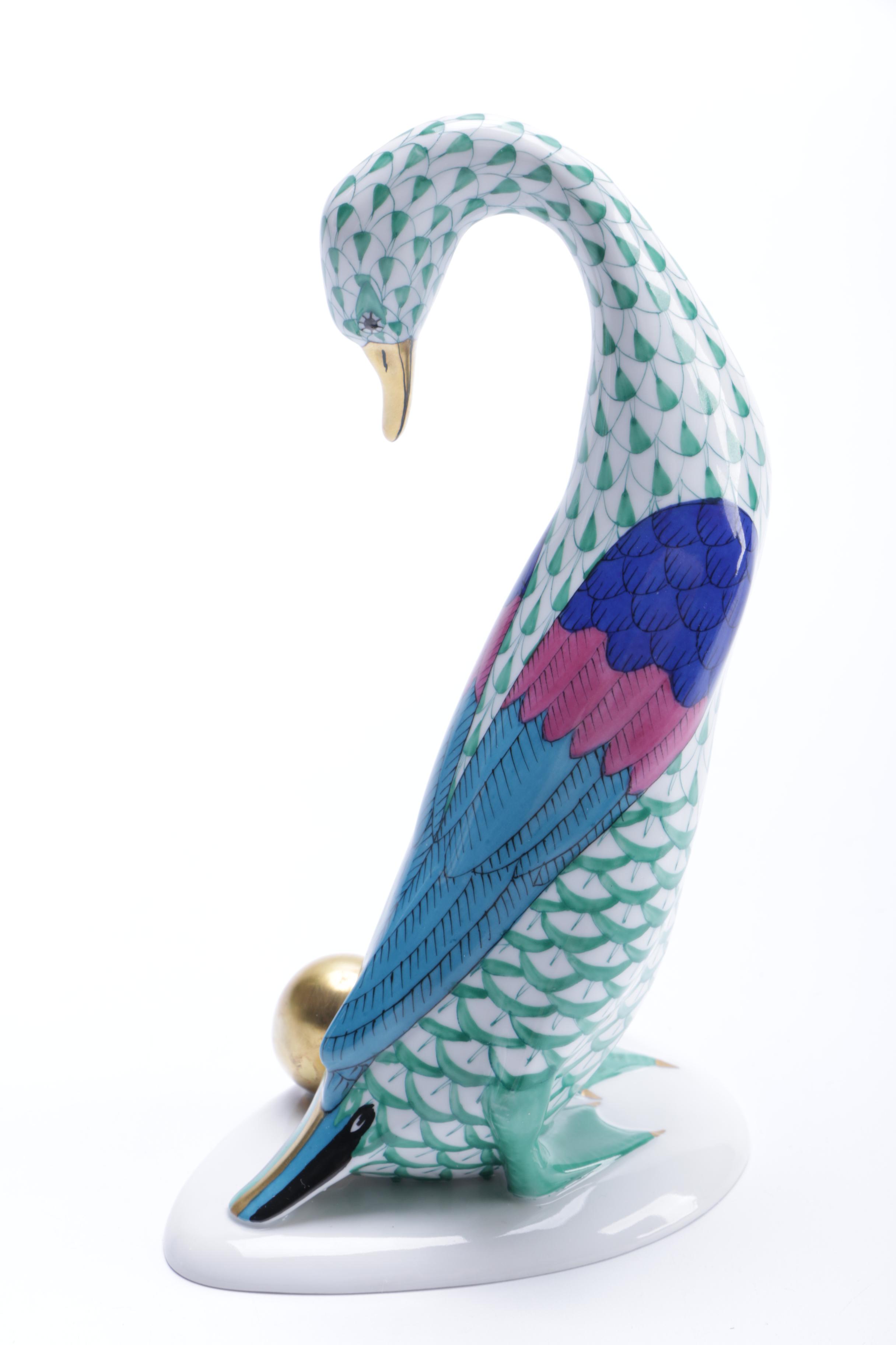 Herend Goose Figurine