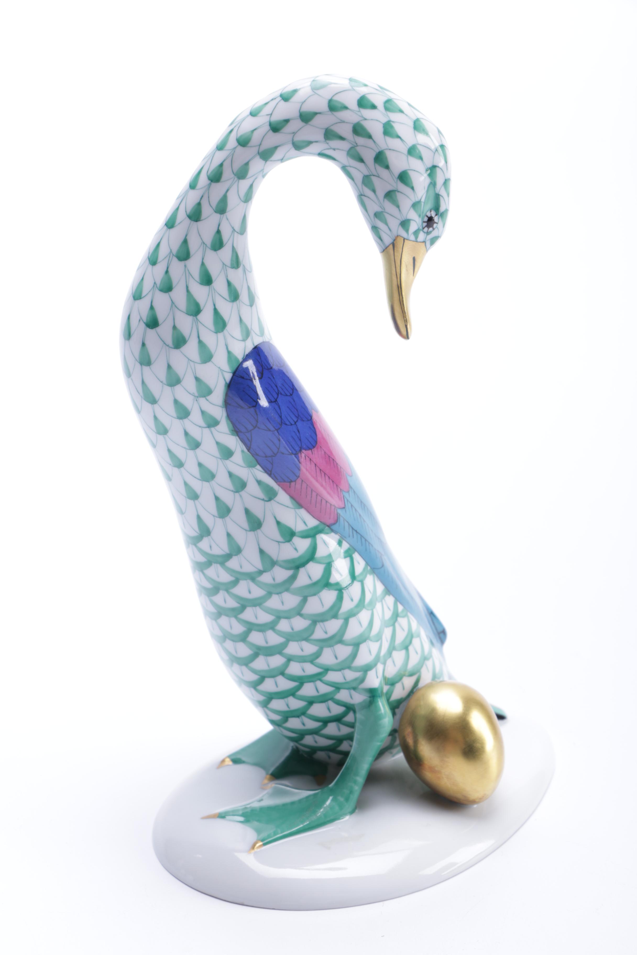 Herend Goose Figurine