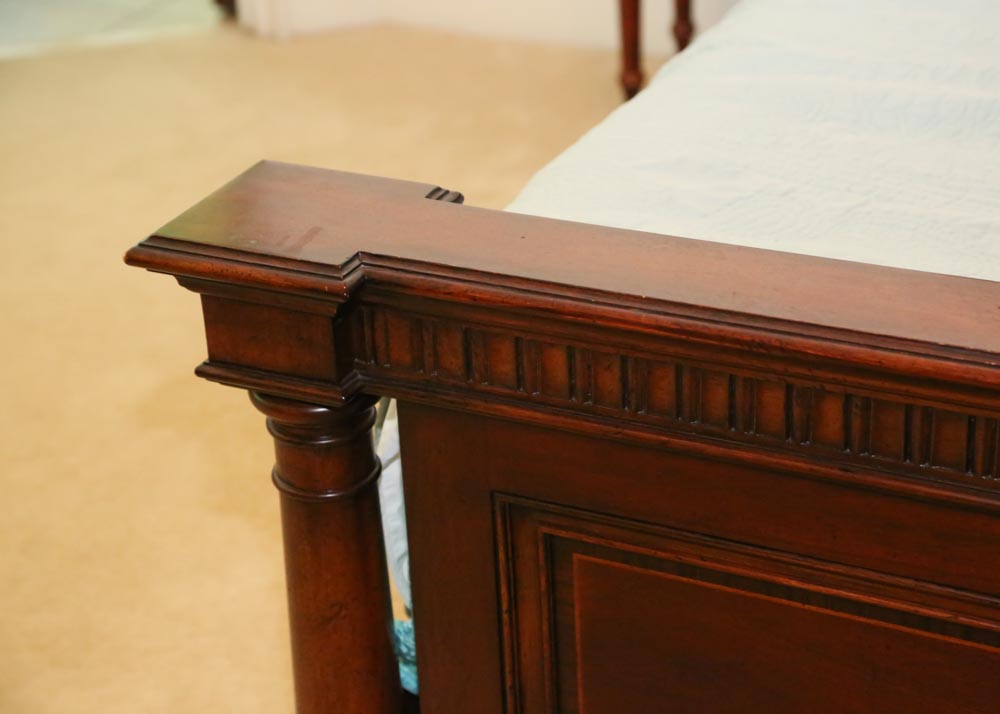 Thomasville "Federicksburg" King Size Panel Bed Frame with Linens