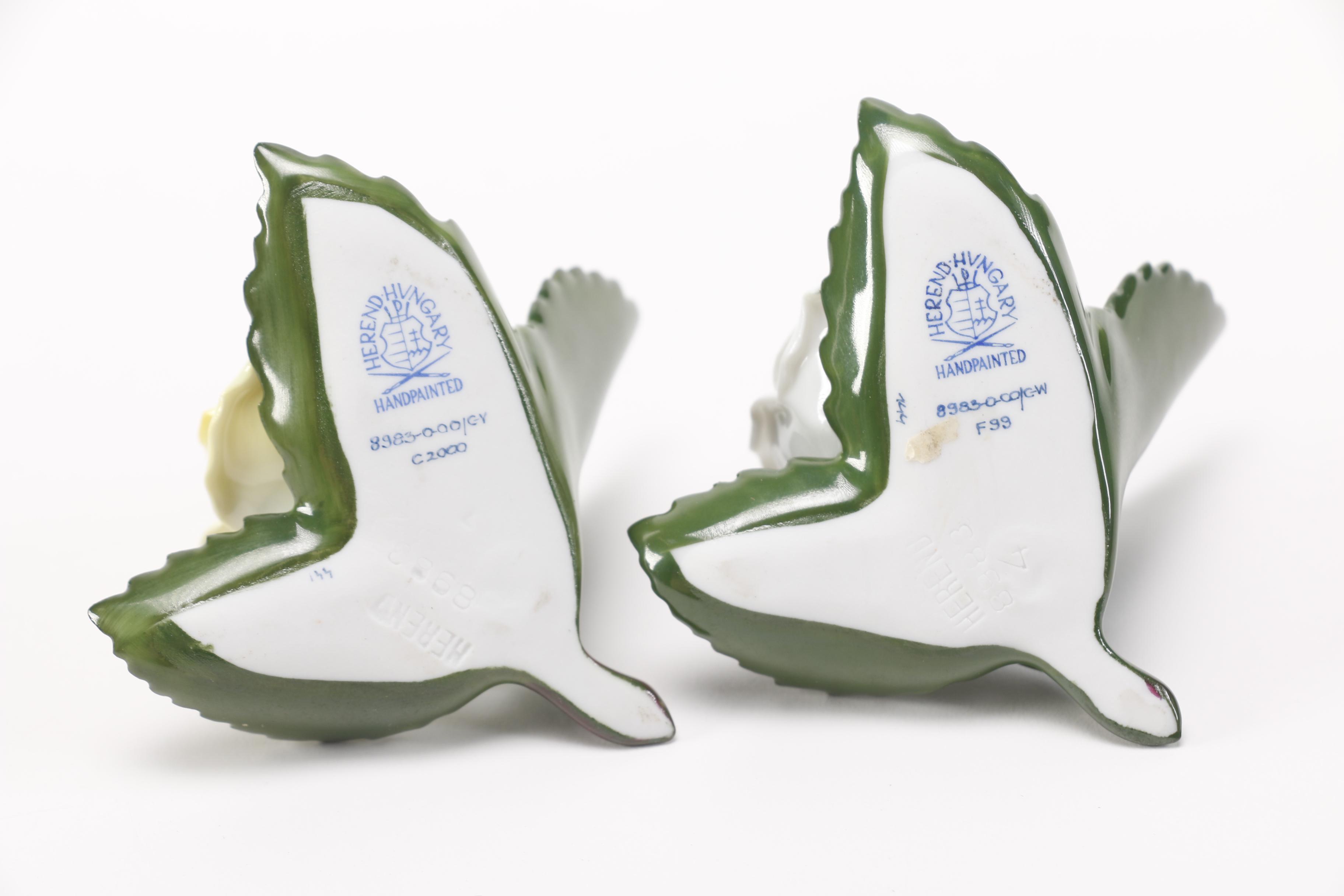 Decorative Porcelain Flowers Including Herend