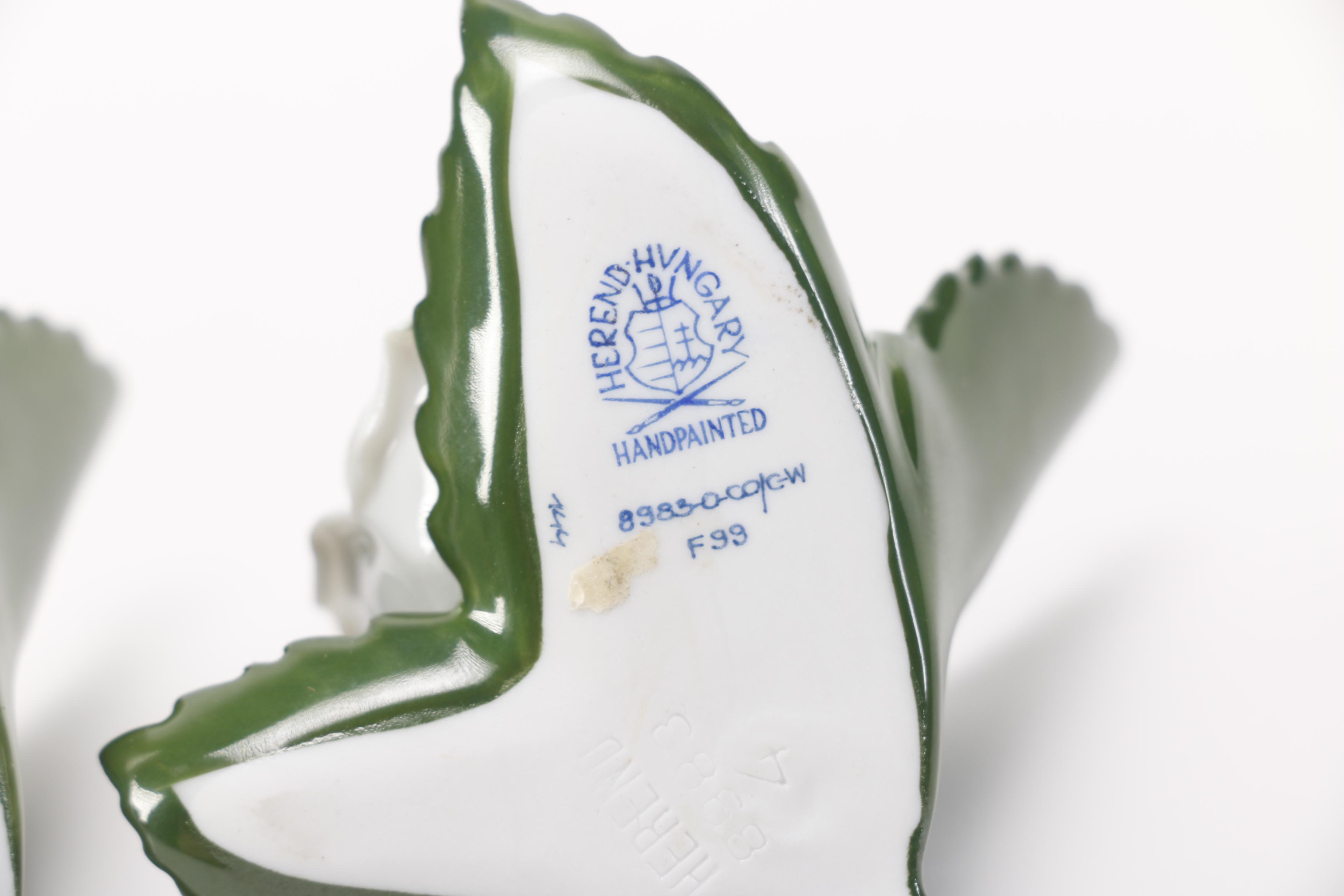 Decorative Porcelain Flowers Including Herend