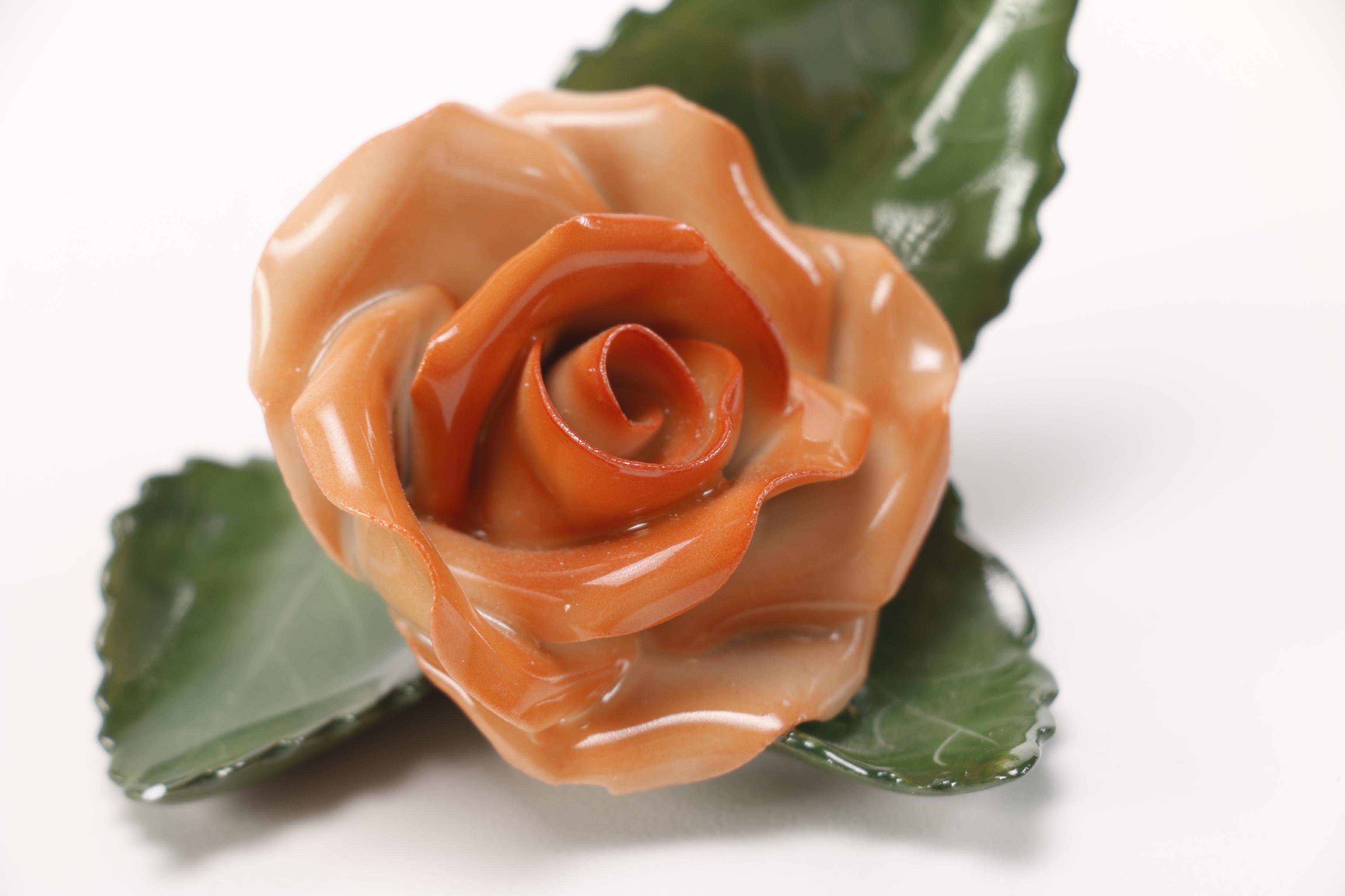 Decorative Porcelain Flowers Including Herend