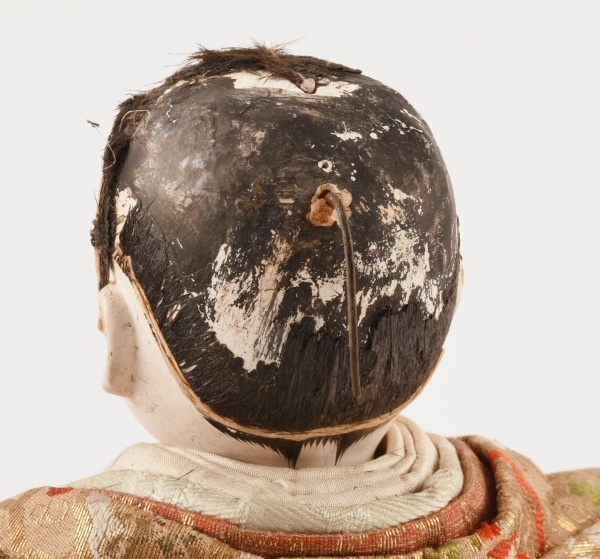 Late 19th or Early 20th Century Japanese Gofun Samurai Warrior