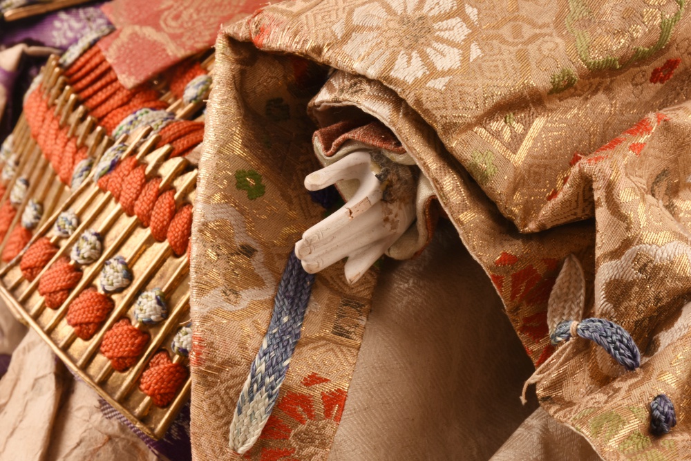 Late 19th or Early 20th Century Japanese Gofun Samurai Warrior