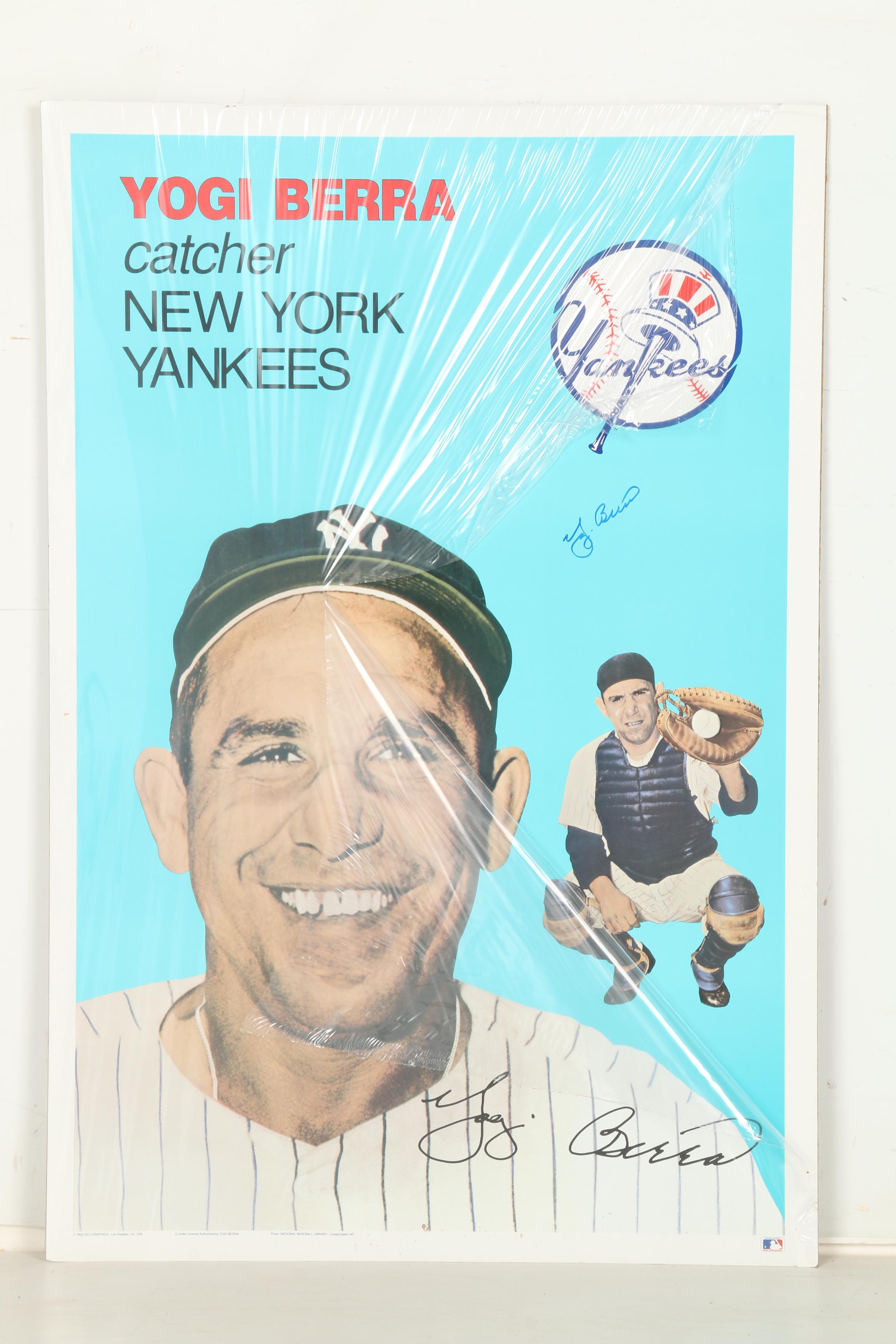 Autographed Yogi Berra Poster