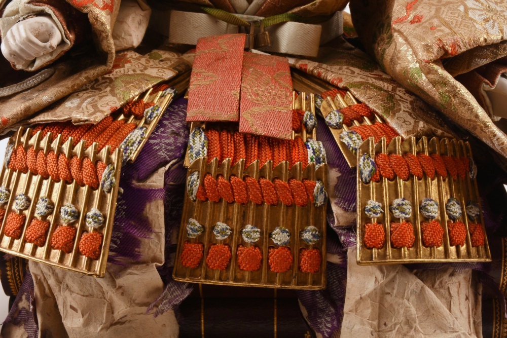 Late 19th or Early 20th Century Japanese Gofun Samurai Warrior