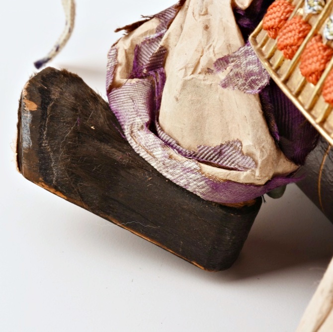 Late 19th or Early 20th Century Japanese Gofun Samurai Warrior