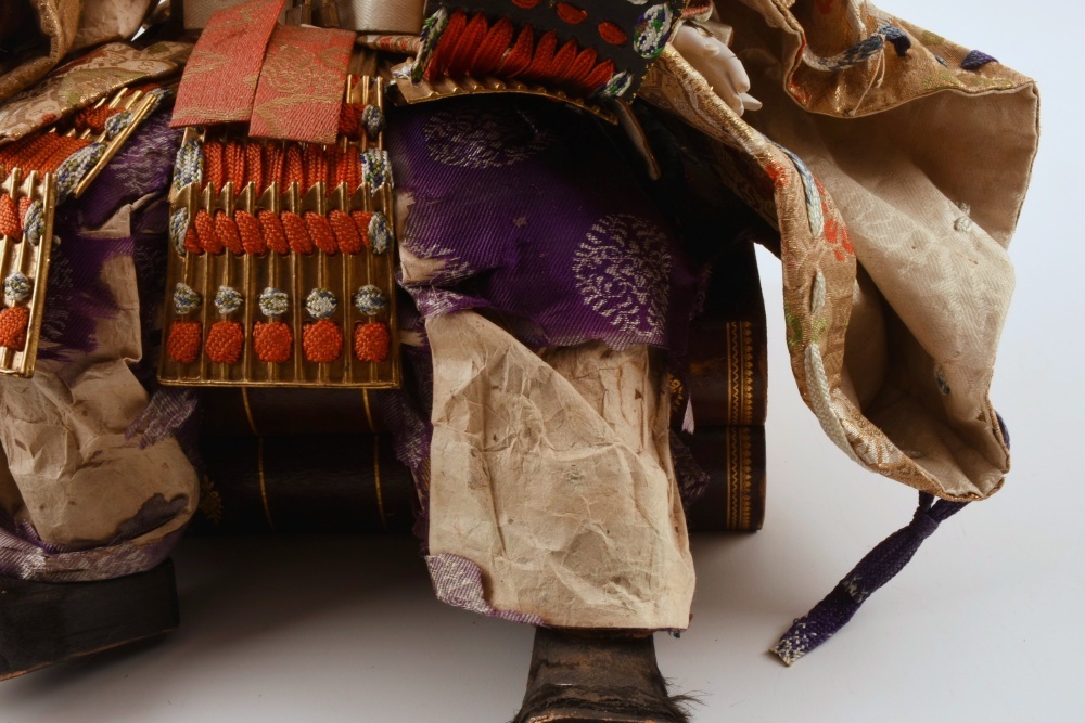 Late 19th or Early 20th Century Japanese Gofun Samurai Warrior