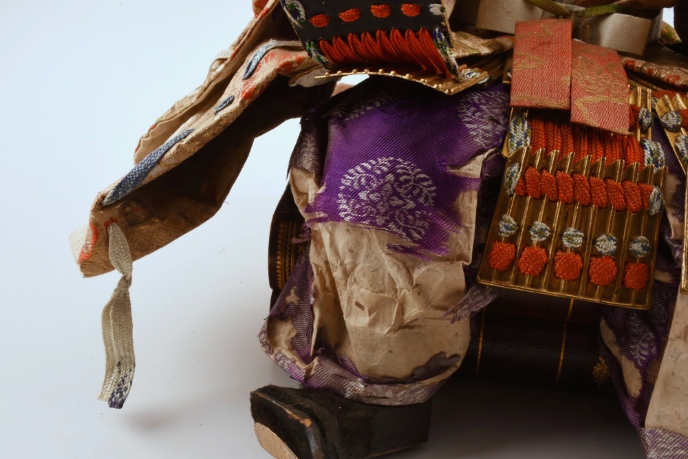 Late 19th or Early 20th Century Japanese Gofun Samurai Warrior