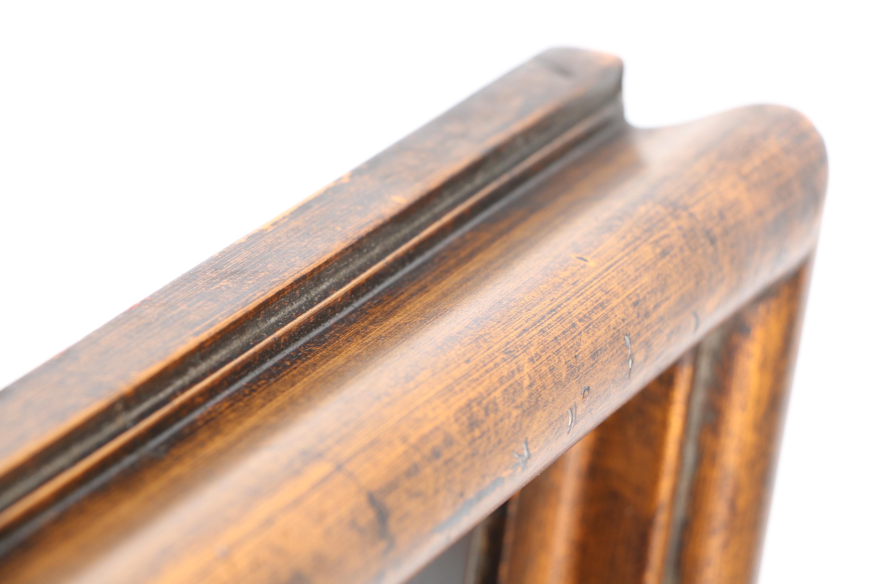 Black Gold Tone Wood Framed Mirror