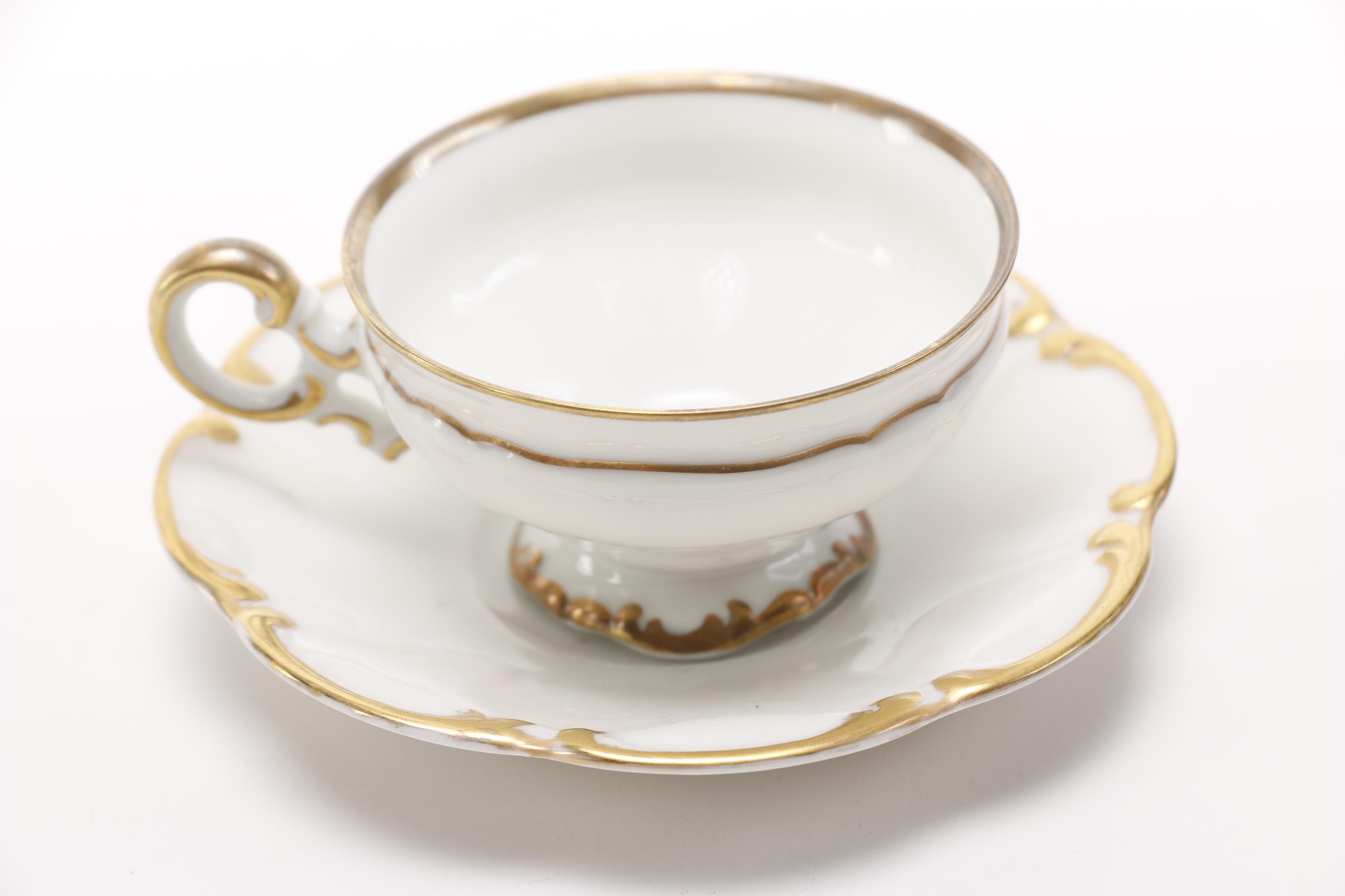 Bavarian Teacups and Saucers
