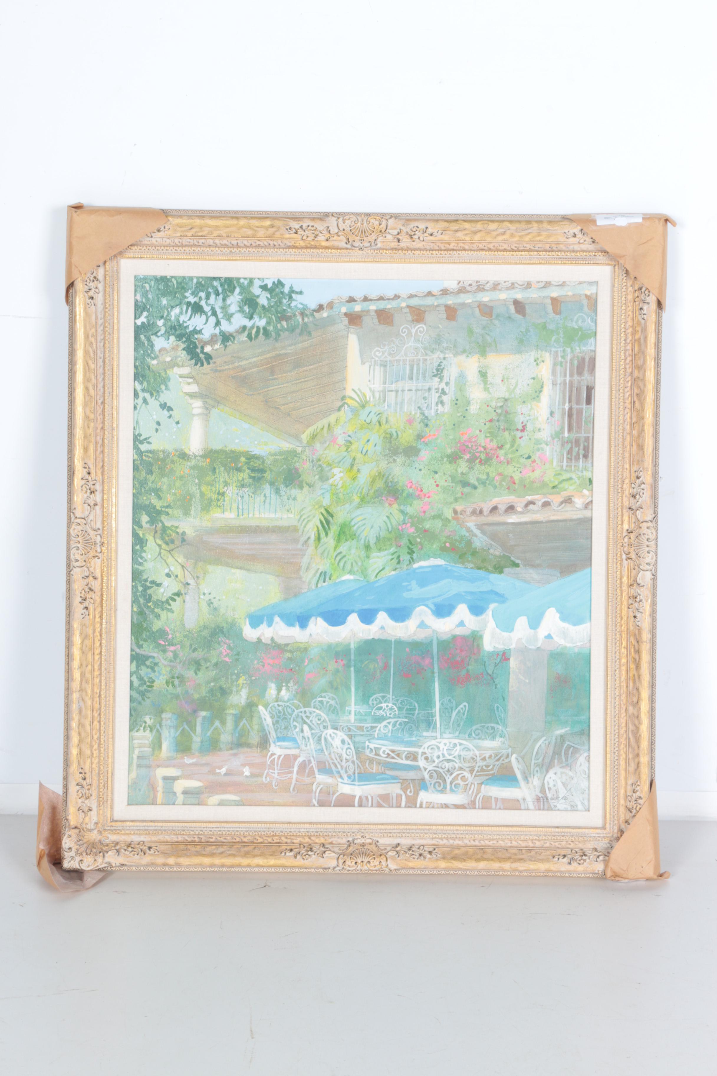 William Benecke Oil Painting on Canvas "Las Mananitas"