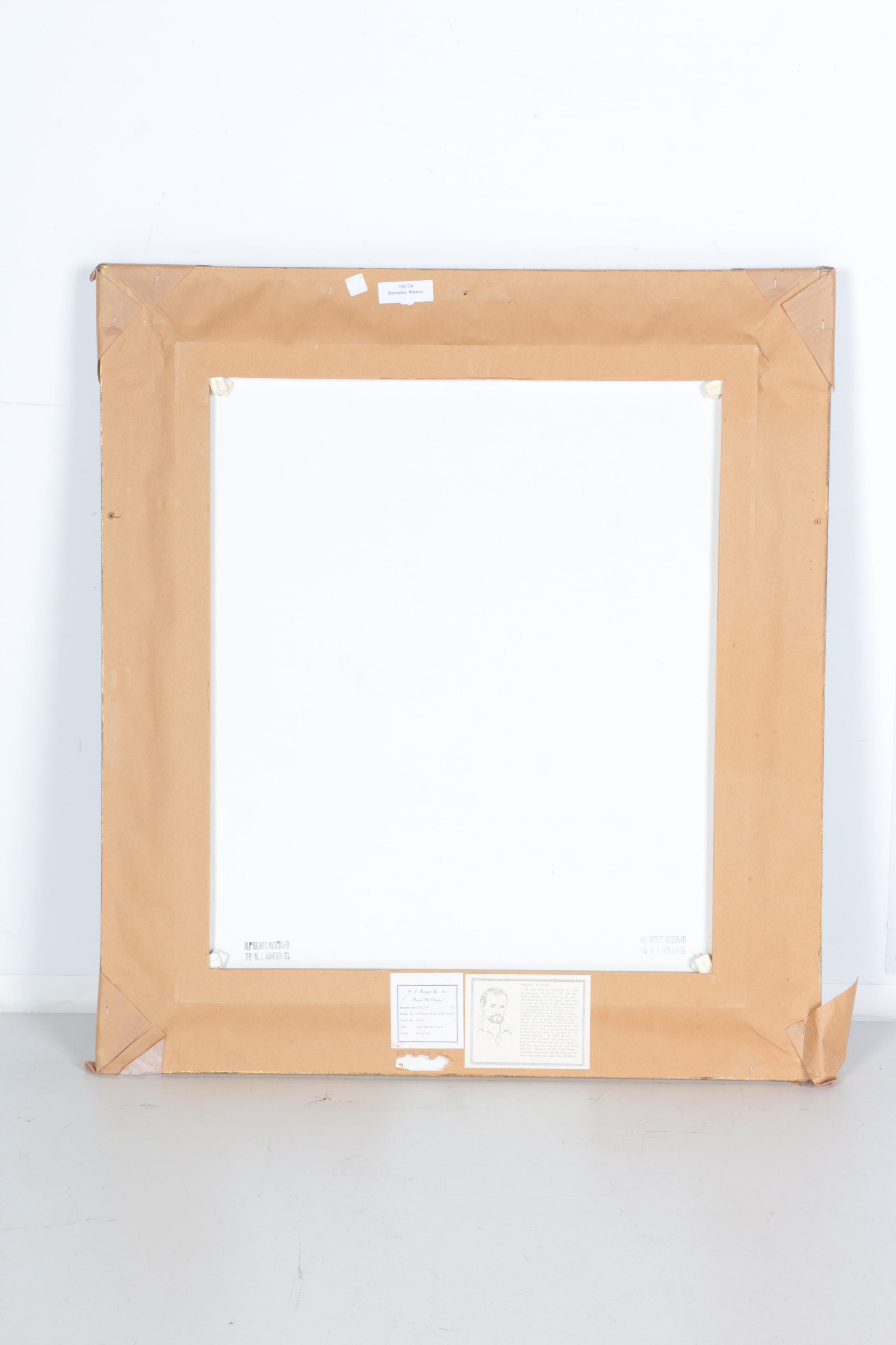 William Benecke Oil Painting on Canvas "Las Mananitas"