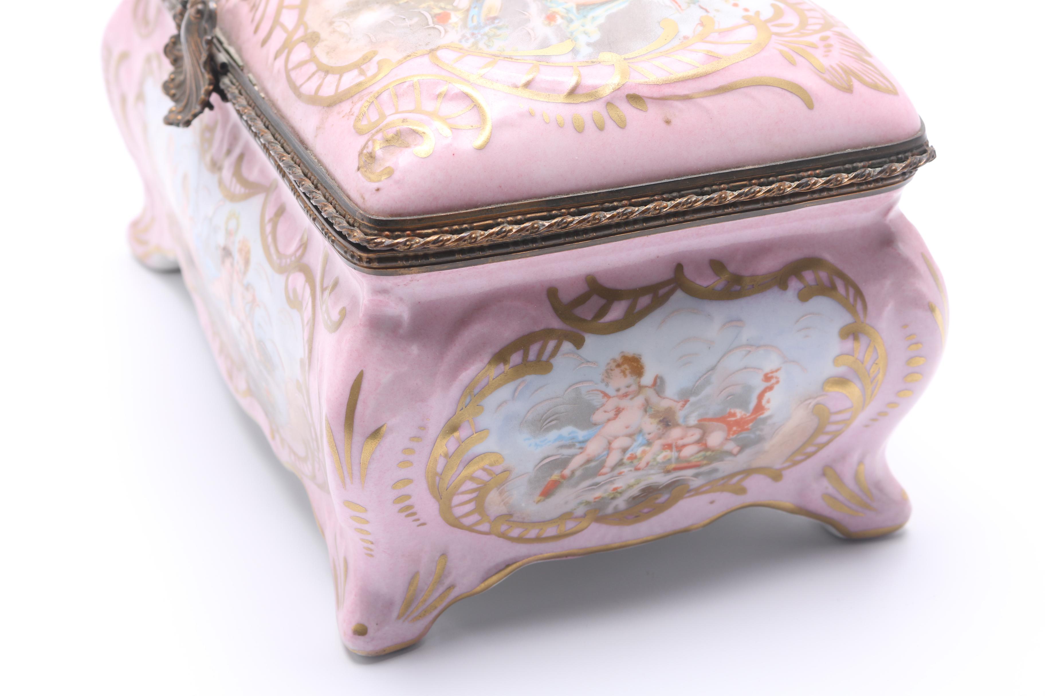 Sevres Pink Porcelain Box