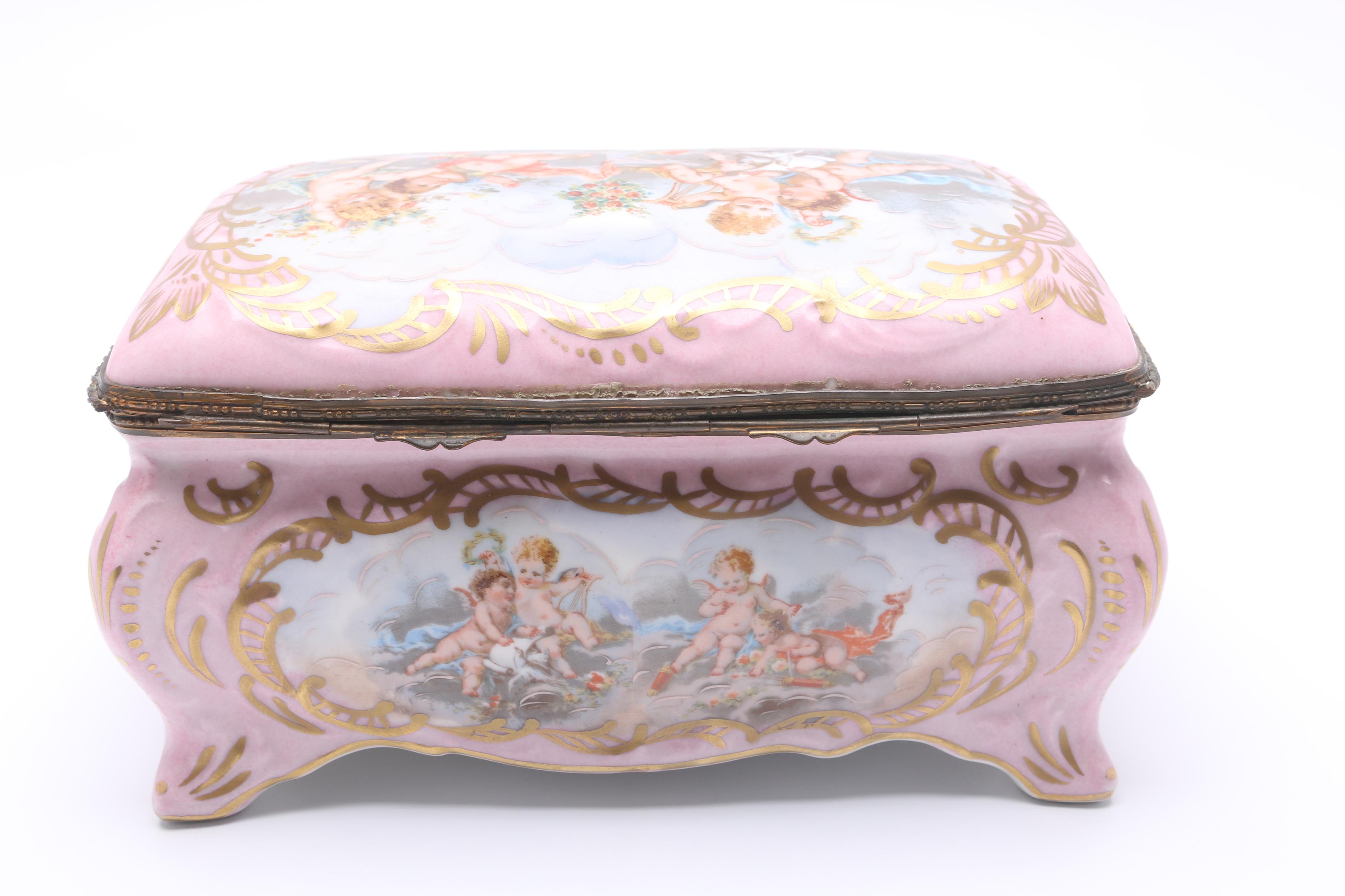 Sevres Pink Porcelain Box